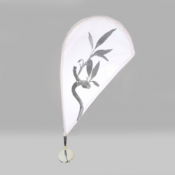 Mini Fly Banner Modelo Gota con detalle floral
